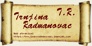 Trnjina Radmanovac vizit kartica